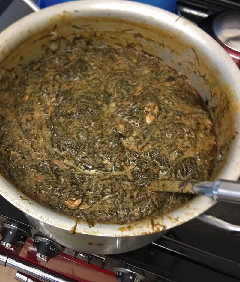 Fumbwa (Wild Spinach Stew), via Wikimedia Commons