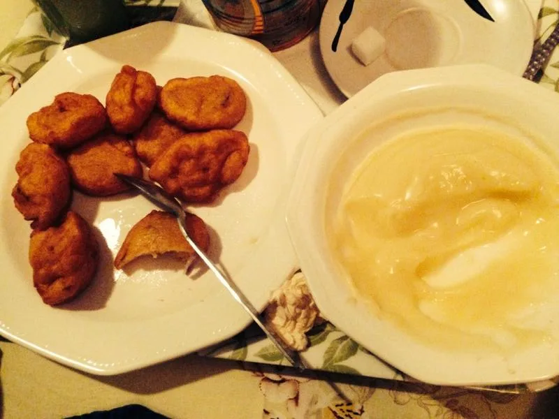 Emasi ne Pap (Sour Milk and Pap), via Wikimedia Commons