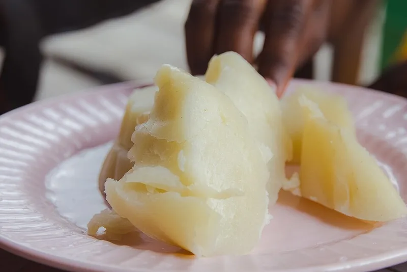Chikwangue (Kwanga), via Wikimedia Commons